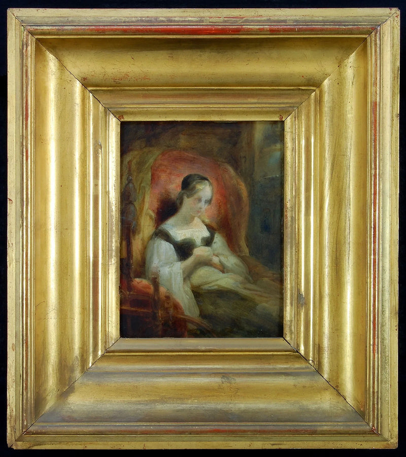 Marguerite no tear com fuso (Goethe, Fausto 1, 15) - Ary Scheffer