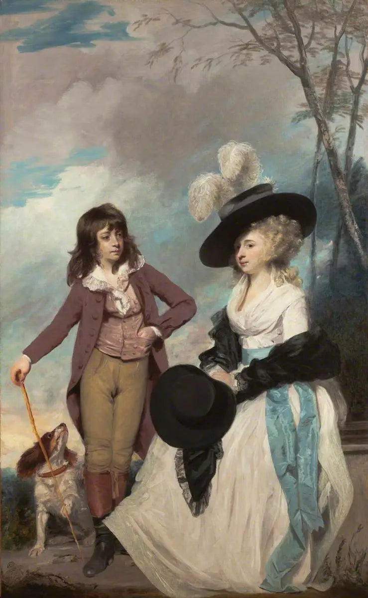 Maria Marow Gideon e seu irmão, William - Joshua Reynolds