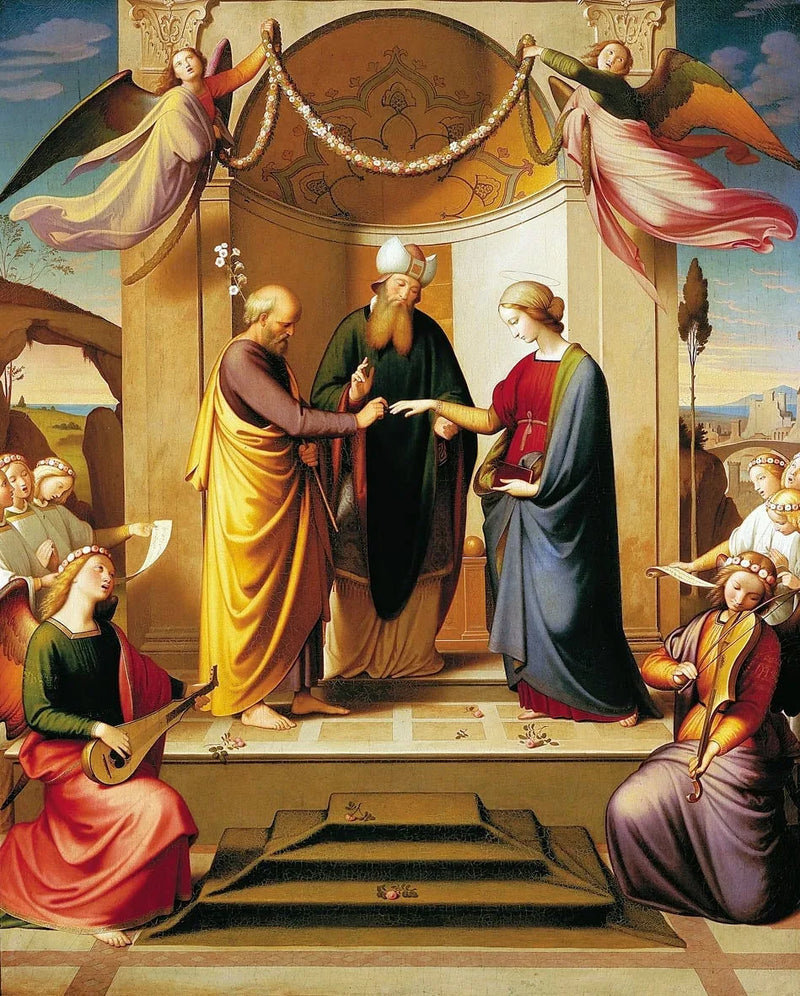 Casamento da Virgem (Sposalizio). - Johann Friedrich Overbeck