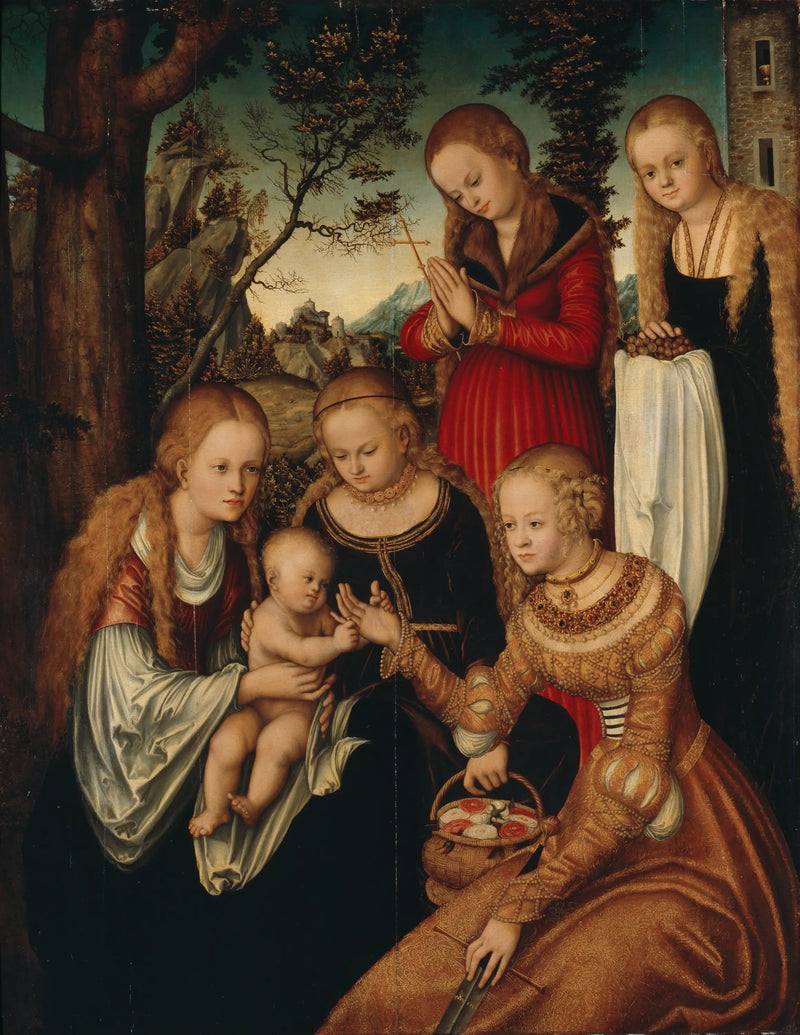 Casamento de Santa Catarina - Lucas Cranach, o Velho