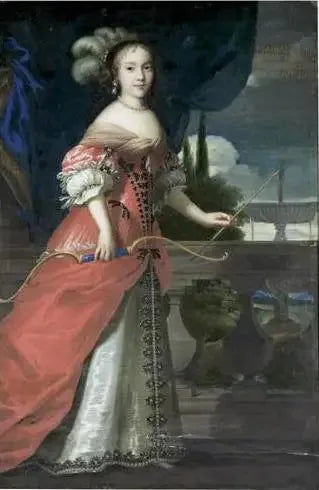 Marie Anne Mancini em caçadora - Juste d'Egmont