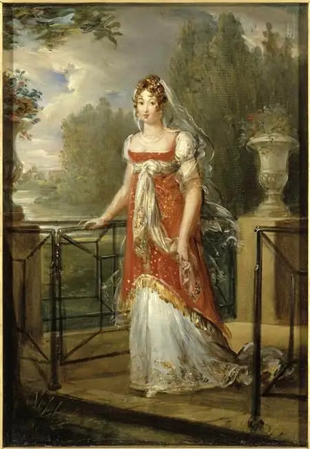 Marie-Annuciade-Caroline Bonaparte, rainha de Nápoles, no castelo de Neuilly (1782-1839) - François Gérard