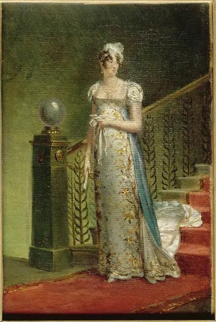 Marie-Anunciada Caroline Bonaparte, rainha de Nápoles, no palácio do Eliseu (1782-1839) - François Gérard