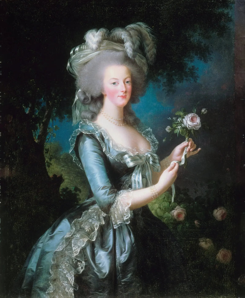 Maria Antonieta, conhecida como « à la Rose » - Élisabeth Vigée Le Brun