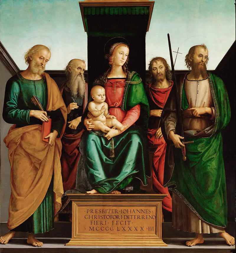 Maria com o Menino e os Quatro Santos - Pietro Perugino