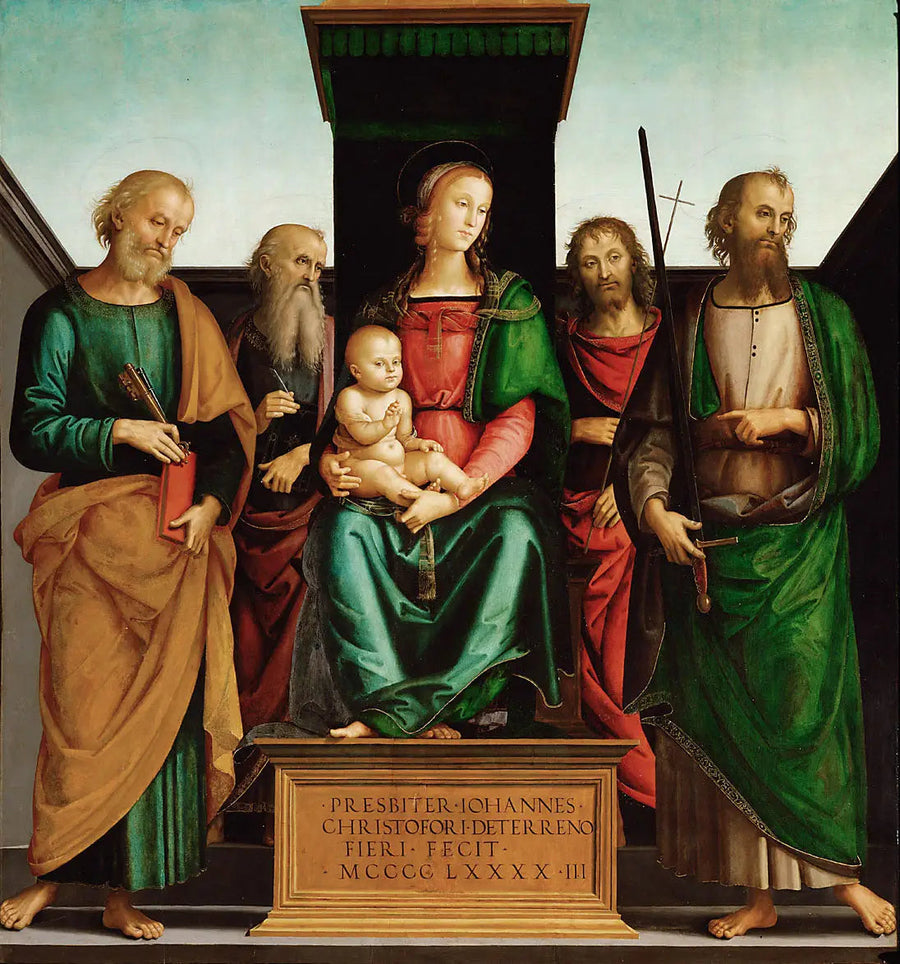 Maria com o Menino e os Quatro Santos - Pietro Perugino