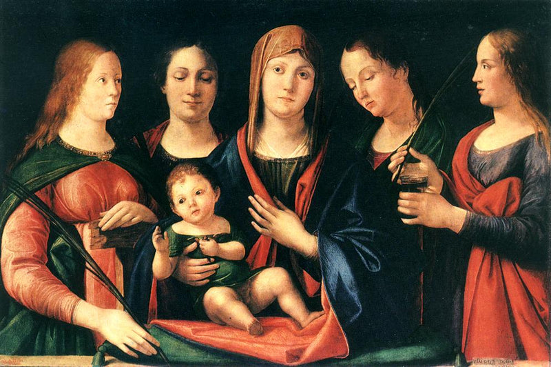 Maria e o Menino com Santa Maria Madalena e Santa Catarina - Alvise Vivarini