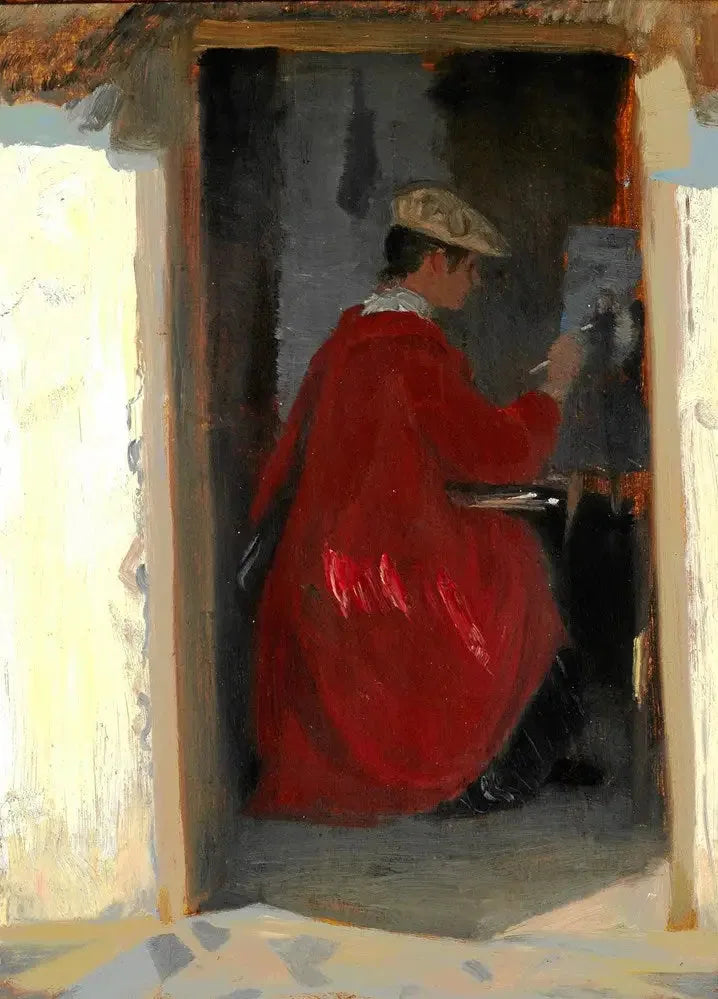 Marie Krøyer pintando em Ravello - Peder Severin Krøyer