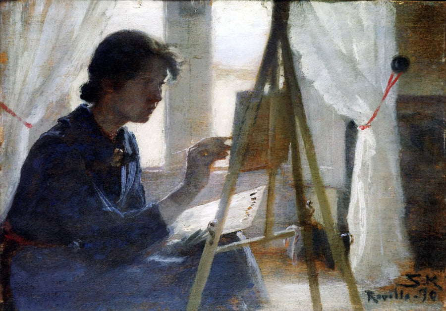 Marie Kroyer pinta em Ravello - Peder Severin Krøyer