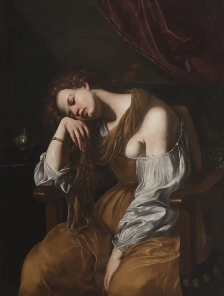 Maria Madalena em melancolia - Artemisia Gentileschi