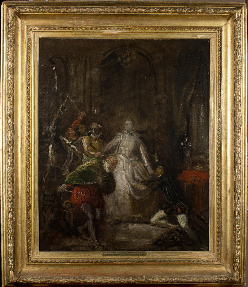 Marie Stuart protegendo Riccio - Théodore Chassériau