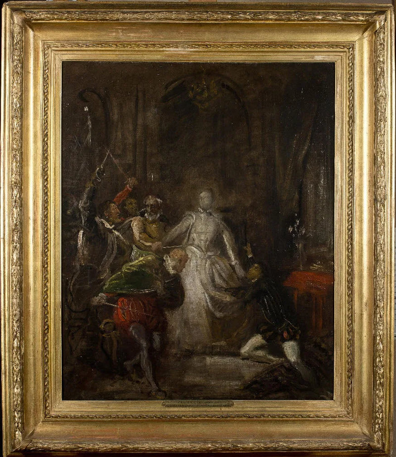 Marie Stuart protegendo Riccio - Théodore Chassériau