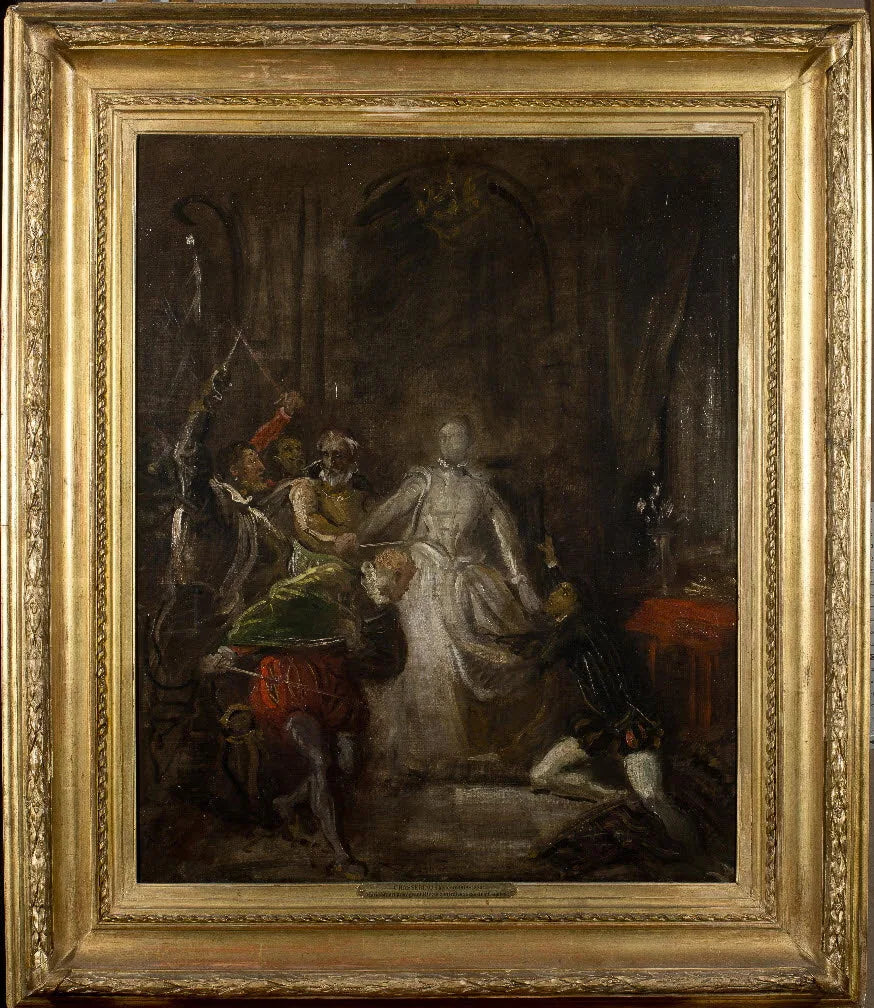 Marie Stuart protegendo Riccio - Théodore Chassériau