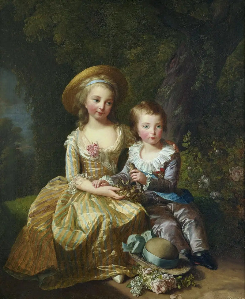Marie-Thérèse e seu irmão, o golfinho - Elisabeth Vigée Le Brun