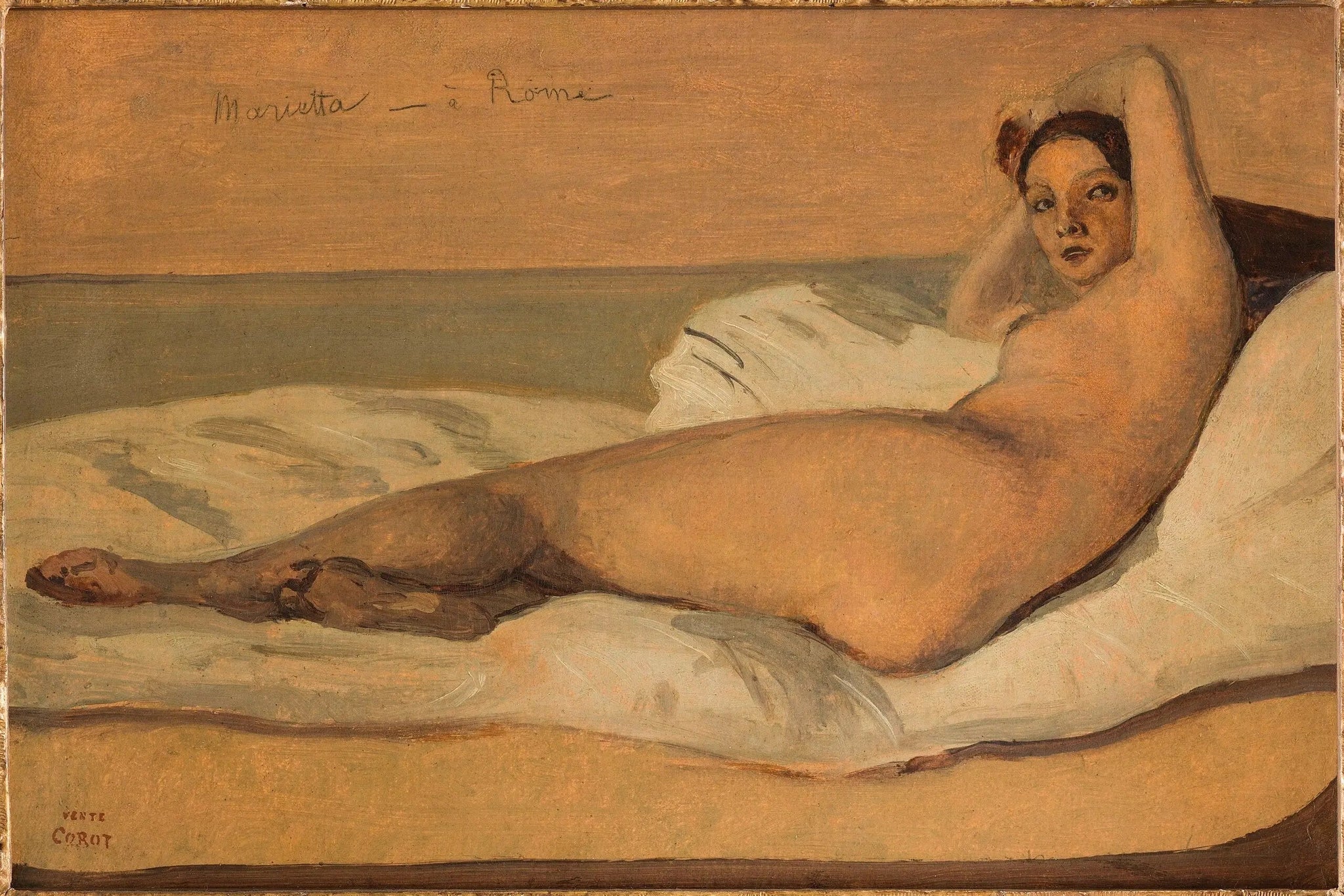 Marietta - Jean-Baptiste Camille Corot image 1 copie de tableau peinte à la main