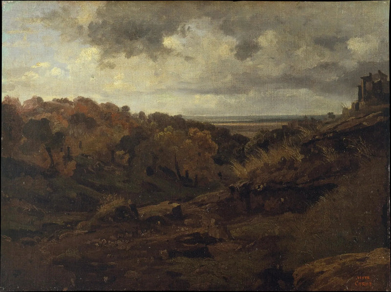 Marin. Grande vale arborizado - Jean-Baptiste Camille Corot