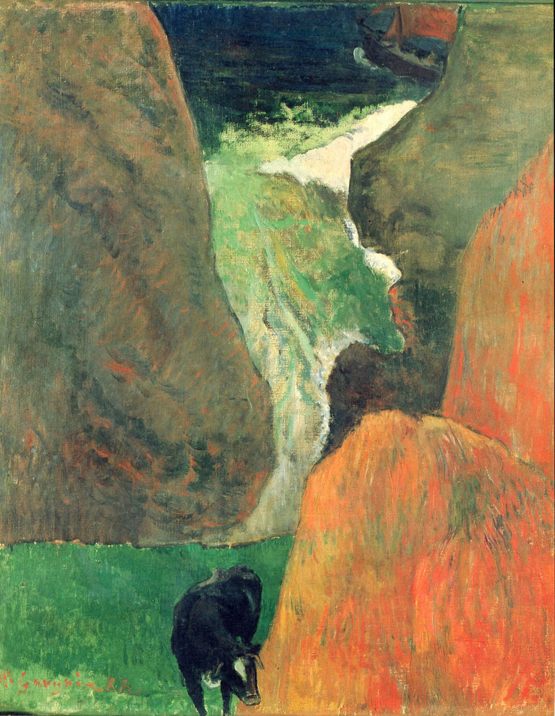 Marinha com vaca - Paul Gauguin