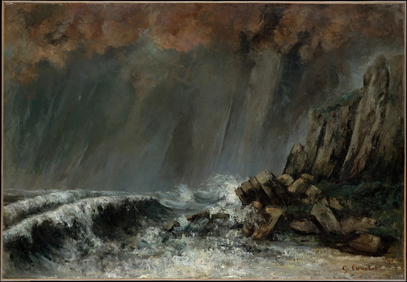 Marinha: A tromba marinha - Gustave Courbet