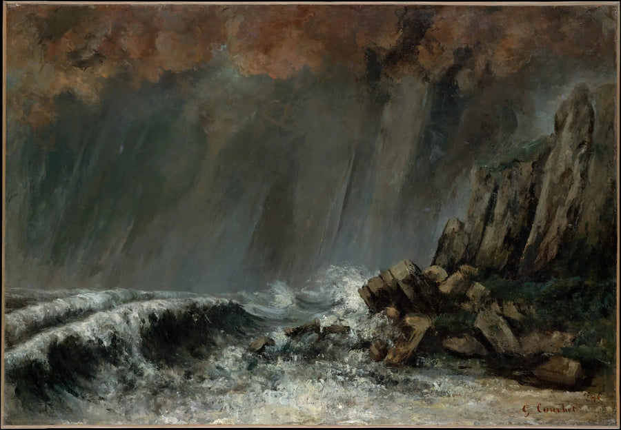 Marinha: A tromba marinha - Gustave Courbet