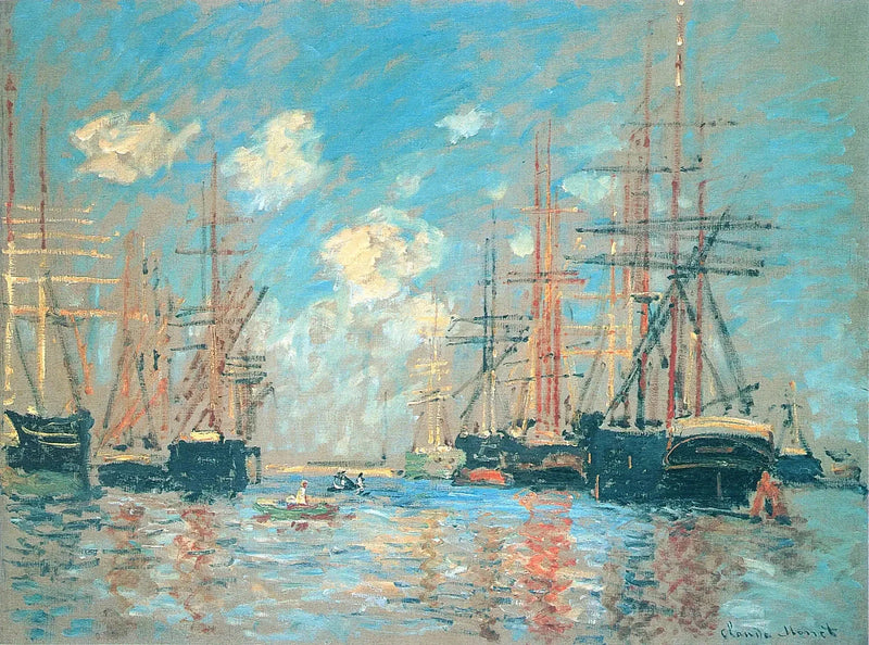Marinha, o Porto de Amsterdã W298 - Claude Monet