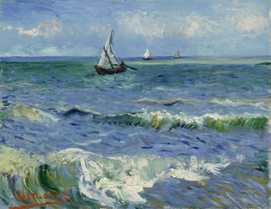 Paisagem marinha perto de Saintes-Maries-de-la-Mer - Vincent van Gogh