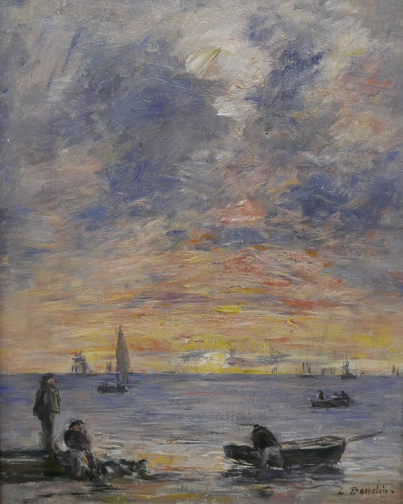 Marinha, pôr do sol - Eugène Boudin