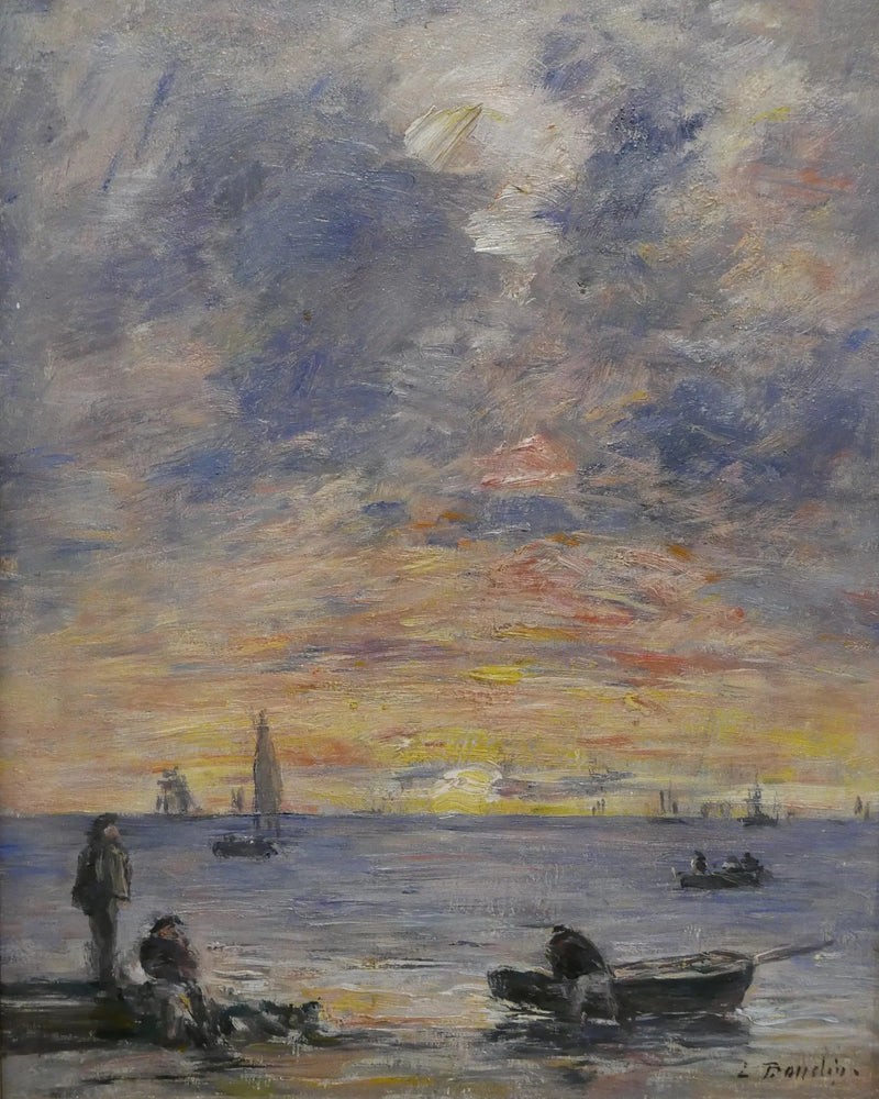 Marinha, pôr do sol - Eugène Boudin