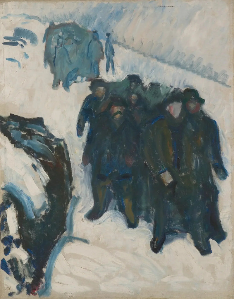 Marinheiros na neve - Edvard Munch