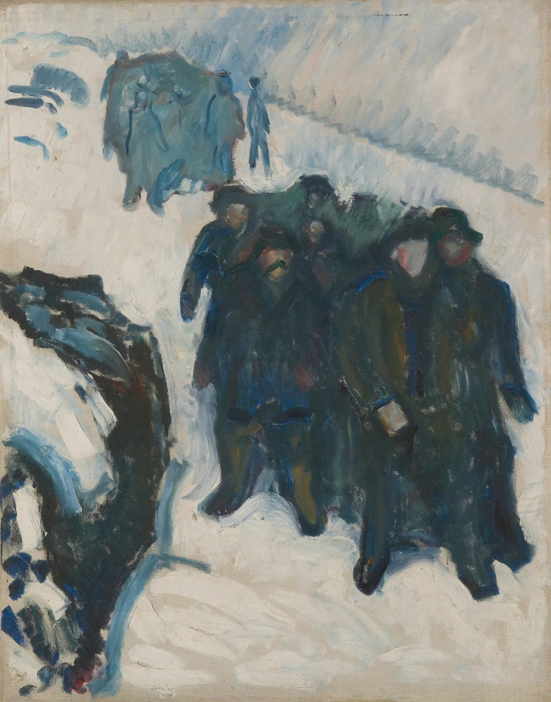 Marinheiros na neve - Edvard Munch