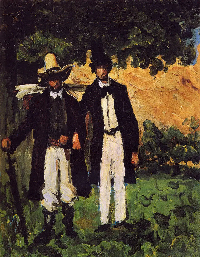 Marion e Valabrègue partindo para o motivo - Paul Cézanne