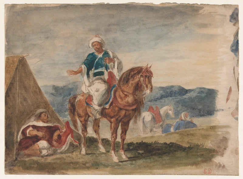 Marroquino a Cavalo - Eugène Delacroix