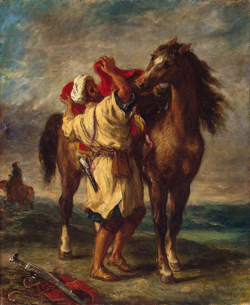 Marroquino vendendo seu cavalo - Eugène Delacroix