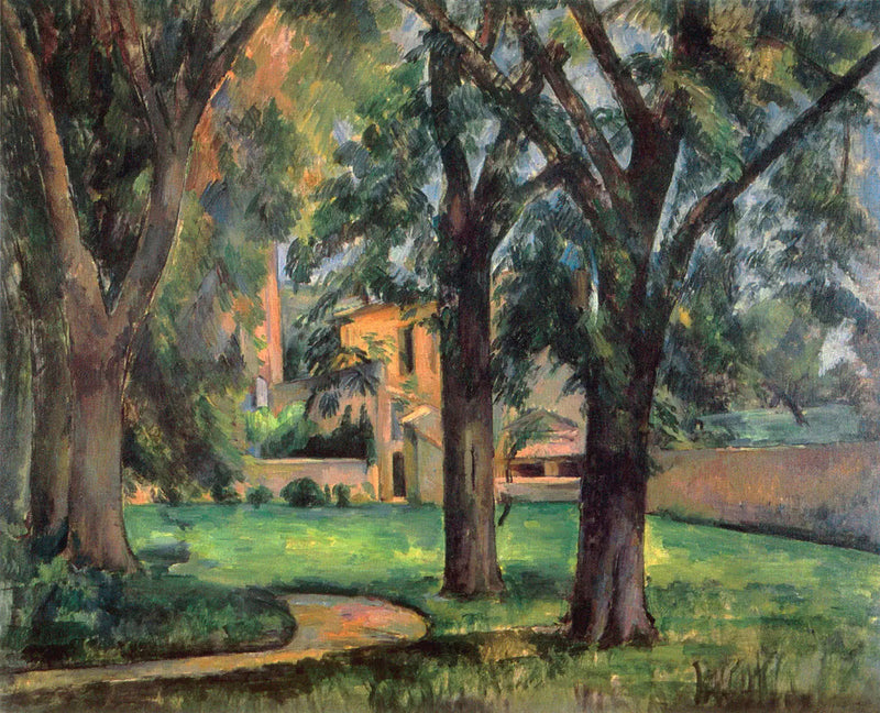 Castanheiros e fazenda do Jas de Bouffan - Paul Cézanne