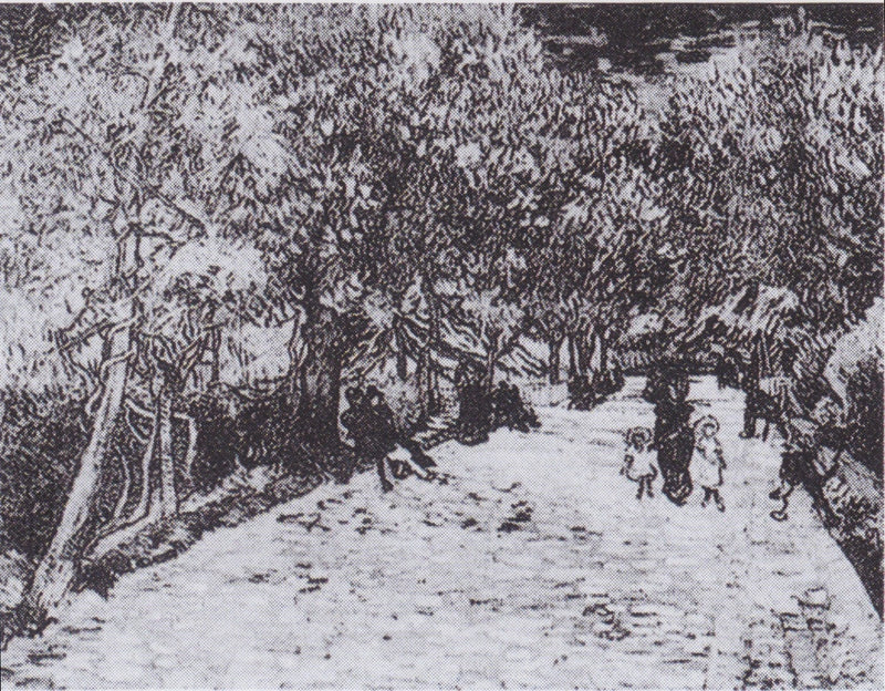 Castanhas vermelhas no parque público de Arles - Vincent van Gogh