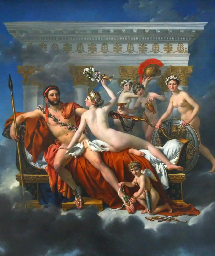 Marte desarmado por Vênus - Jacques-Louis David