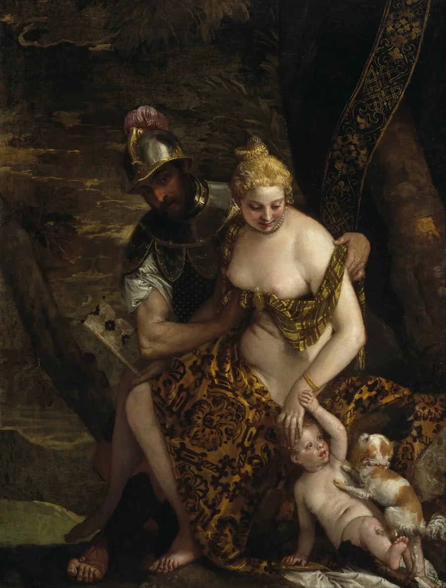 Marte despindo Vênus com Cupido e um cachorro - Paul Véronèse