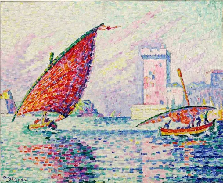 Marselha, barcos de pesca ou o Forte Saint-Jean - Paul Signac