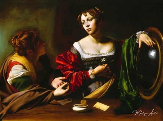 Marthe et Marie-Madeleine - Caravage - Reproductions de tableaux et peintures haut de gamme