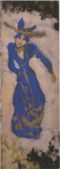 Marthe Mellot de azul - Édouard Vuillard