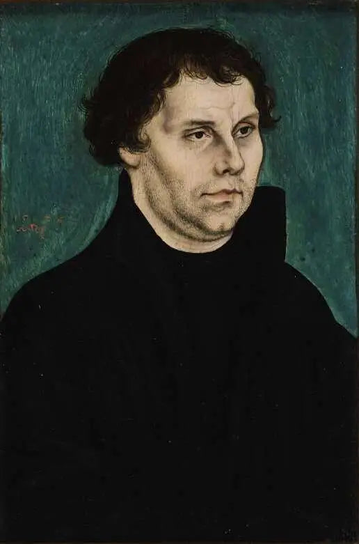 Martinho Lutero, até a cintura, voltado para a direita - Lucas Cranach, o Velho