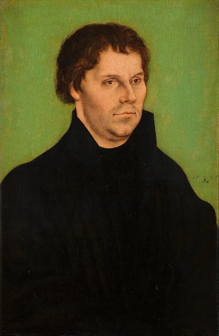 Martinho Lutero, até a cintura, voltado para a direita - Lucas Cranach, o Velho