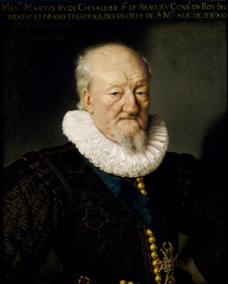 Martin Ruzé, senhor de Beaulieu (1527-1613), com 83 anos - Frans Pourbus, o Jovem