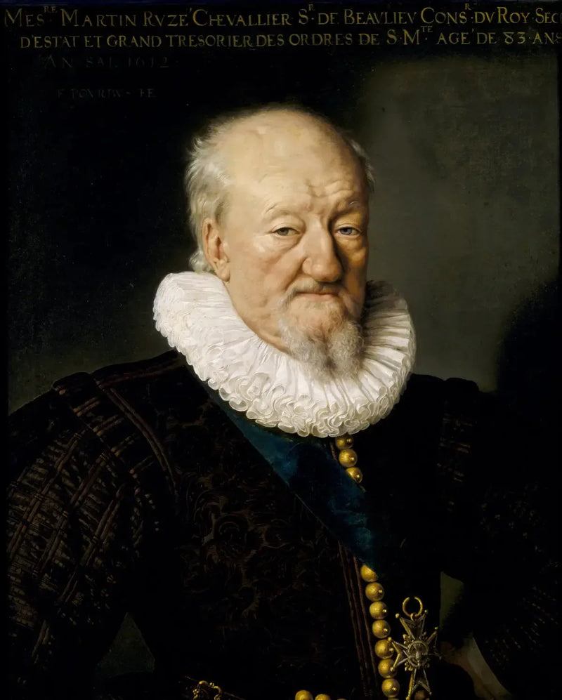 Martin Ruzé, senhor de Beaulieu (1527-1613), com 83 anos - Frans Pourbus, o Jovem