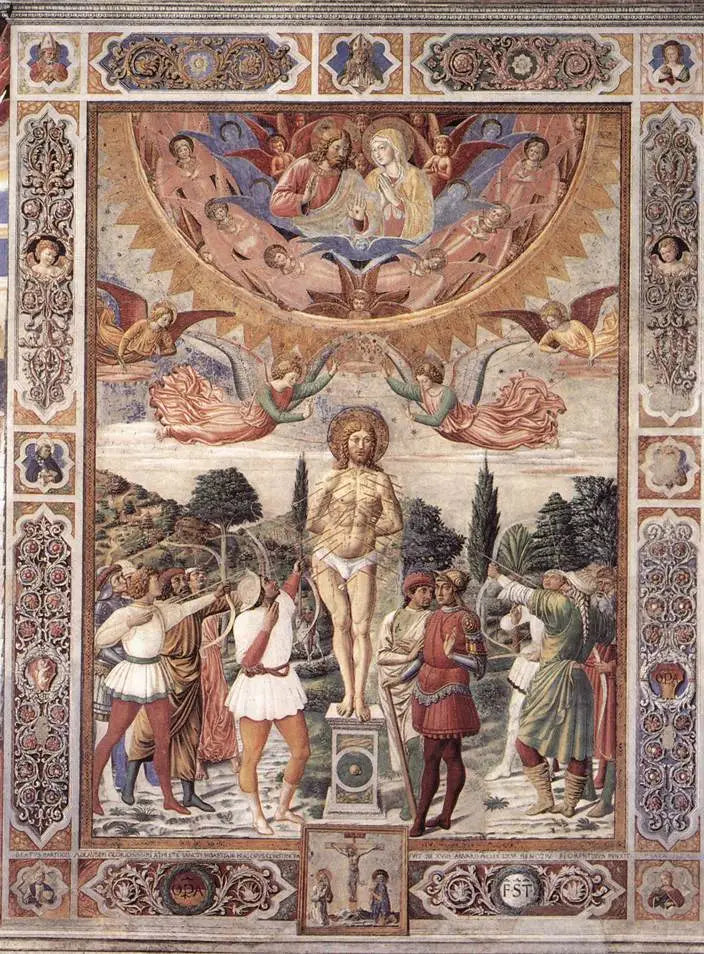 Martírio de São Sebastião - Benozzo Gozzoli