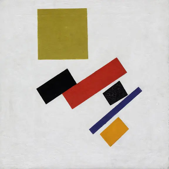 Massas picturais em movimento. Composição suprematista - Kazimir Malevich