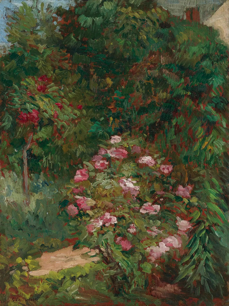 Maciço de flores, jardim do Petit Gennevilliers - Gustave Caillebotte