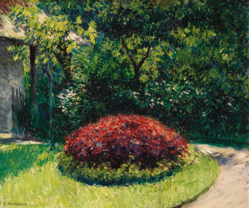 Maciço de flores, jardim do Petit Gennevilliers - Gustave Caillebotte