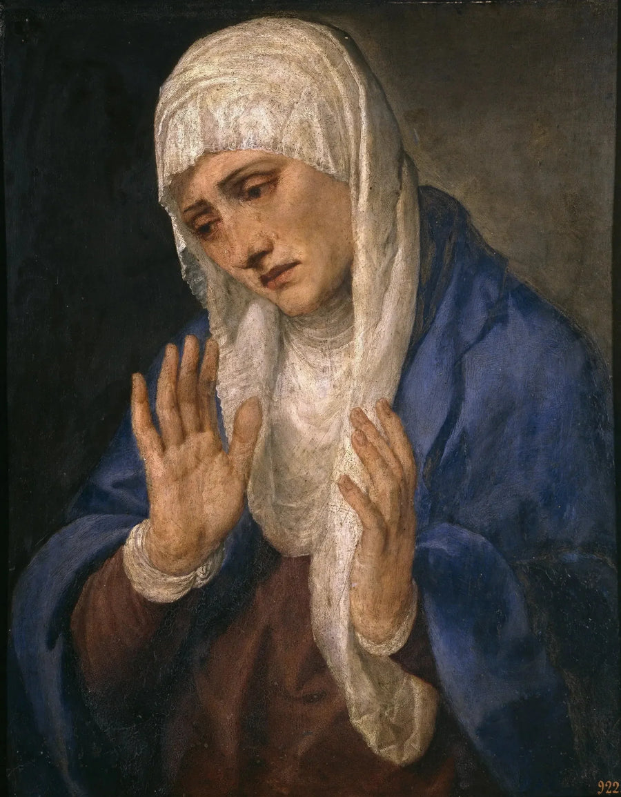 Mater Dolorosa com as mãos afastadas - Titian