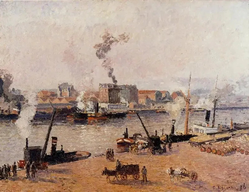 Manhã nevoenta, Rouen - Camille Pissarro