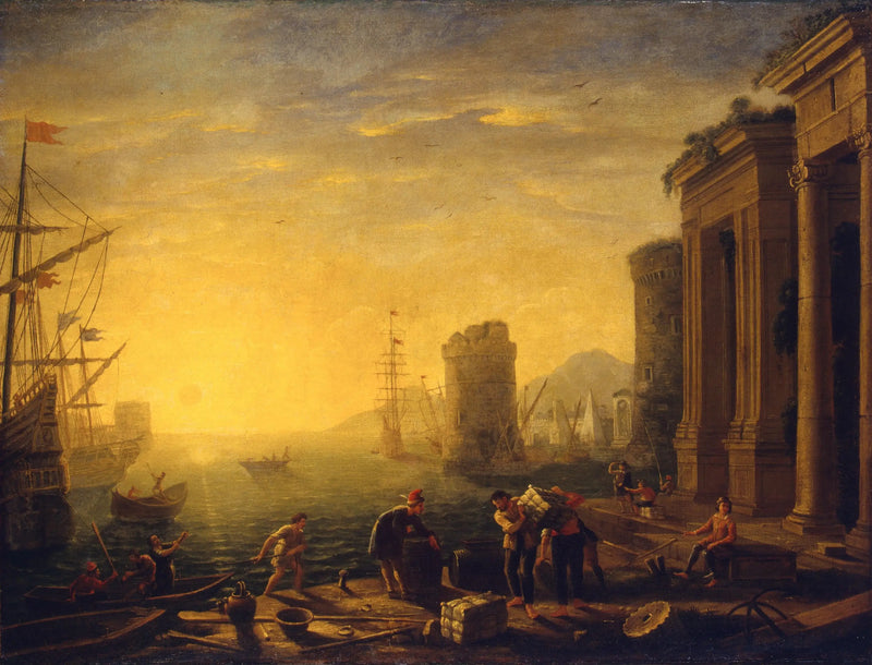 Manhã no porto - Claude Lorrain